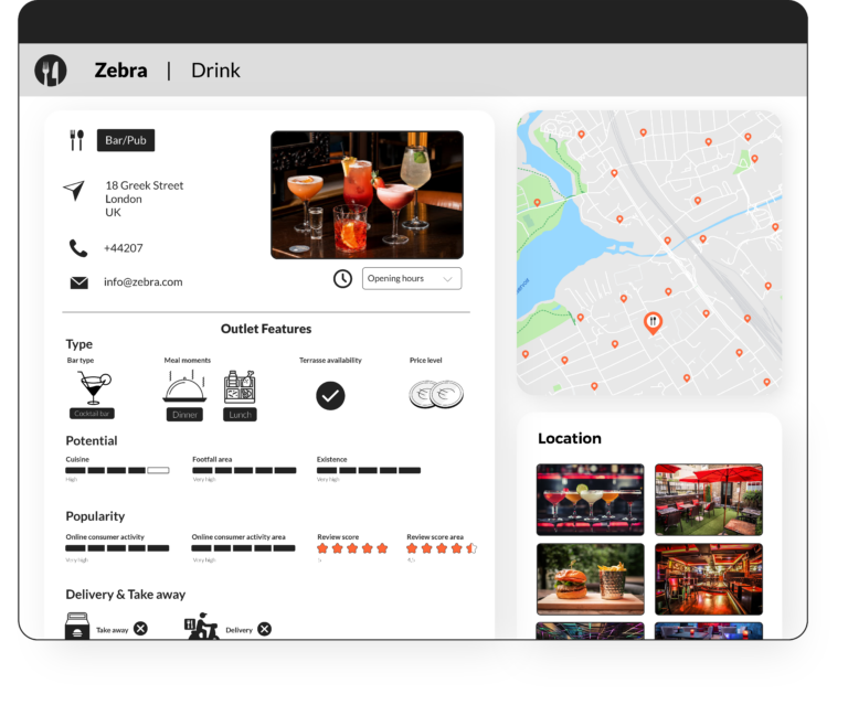 Horeca and Bar database dashboard